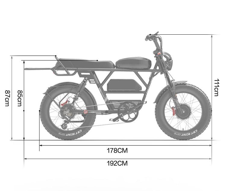 LANKELEISI X-Black Knight Dual Motor Electric Bike - UK - Pogo Cycles