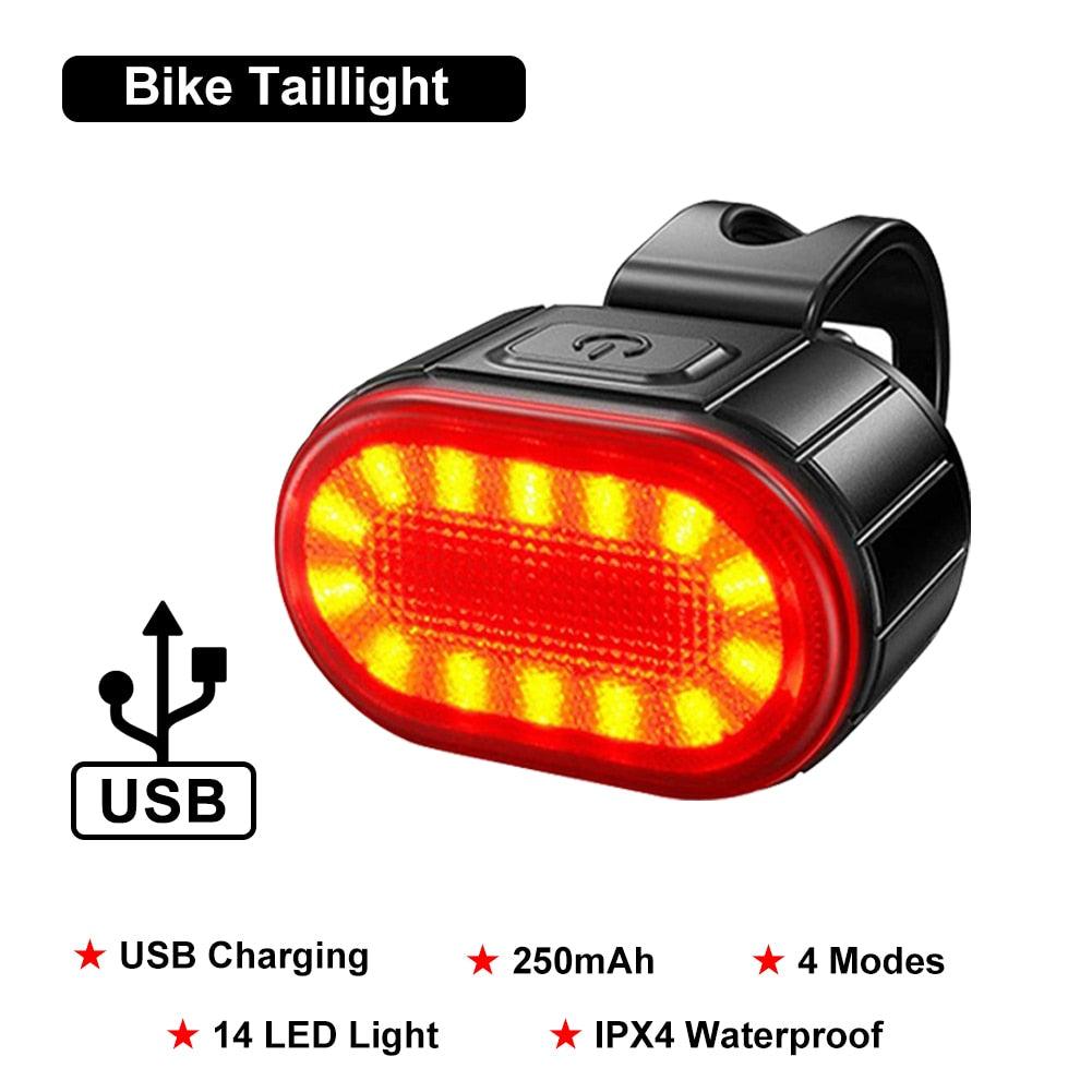 LED Bike Taillight Bicycle Front Rear Light USB Rechargeable Safety Warning Bike Headlight Lamp Safety Bicicleta Для Велосипеда - Pogo Cycles