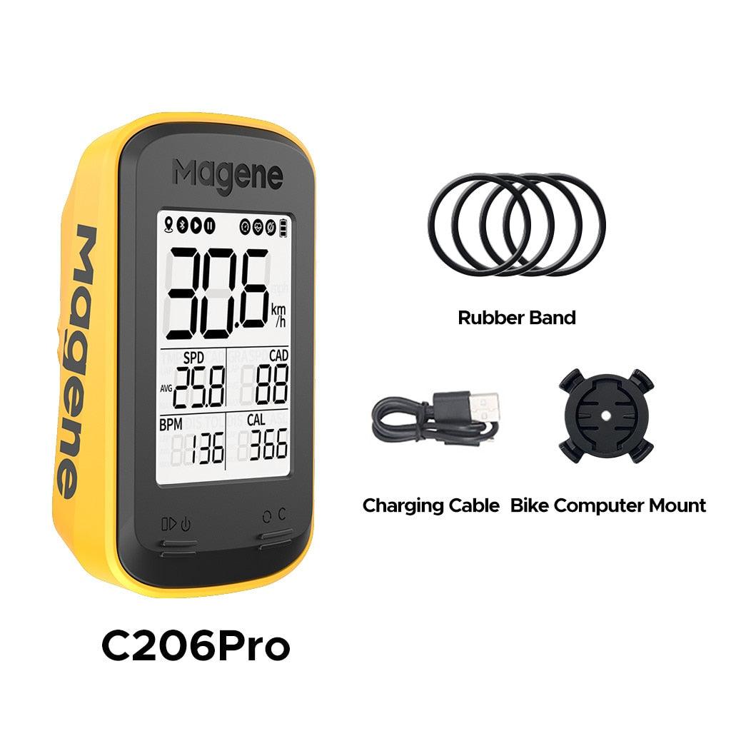 Magene C206 Pro Bike Computer Wireless GPS Speedometer Waterproof Road MTB Bicycle Bluetooth ANT with Cadence Cycling Sensor - Pogo Cycles