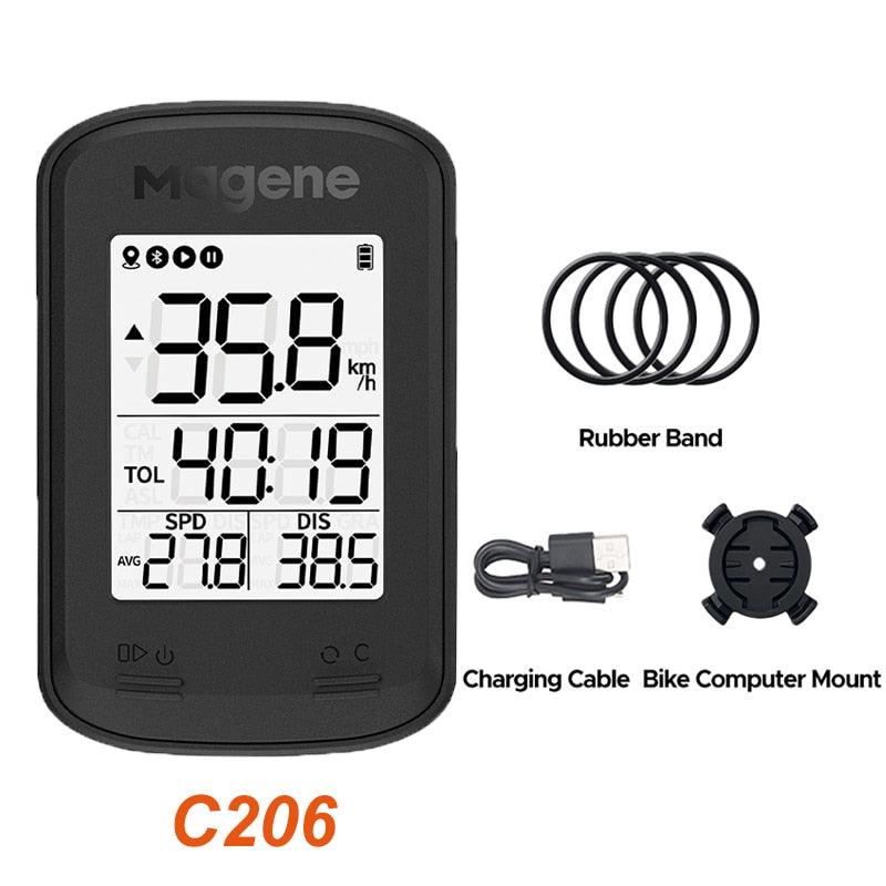 Magene C206 Pro Bike Computer Wireless GPS Speedometer Waterproof Road MTB Bicycle Bluetooth ANT with Cadence Cycling Sensor - Pogo Cycles