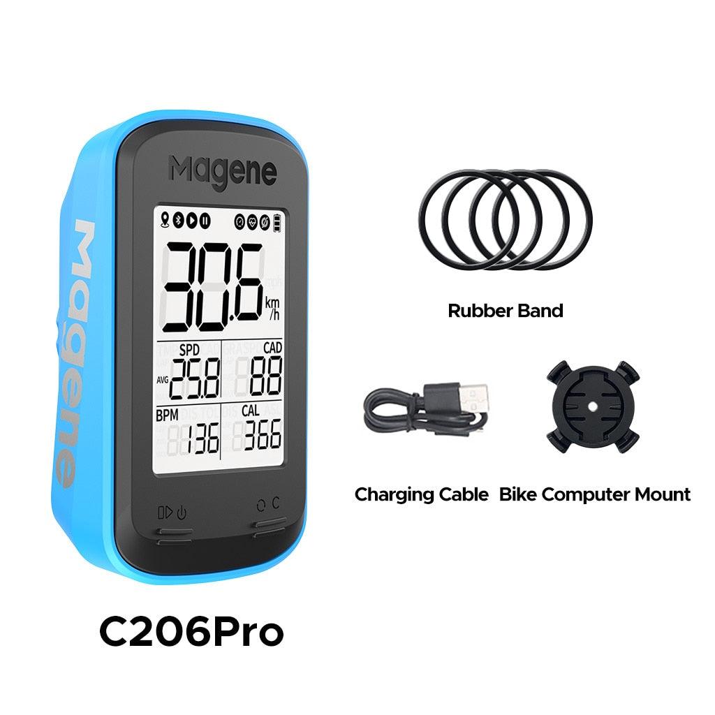 Magene C206 Pro Bike Computer Wireless GPS Speedometer Waterproof Road MTB Bicycle Bluetooth ANT with Cadence Cycling Sensor - Pogo Cycles