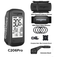 Magene C206 Pro Bike Computer Wireless GPS Speedometer Waterproof Road MTB Bicycle Bluetooth ANT with Cadence Cycling Sensor - Pogo Cycles