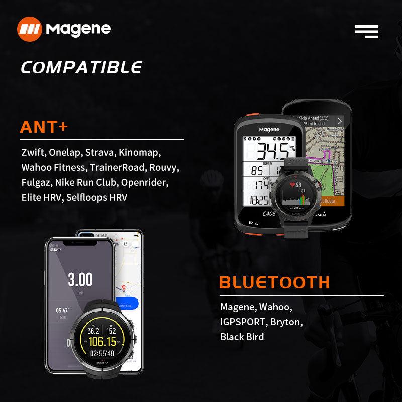 Magene H64 Heart Rate Monitor Mover Bluetooth ANT Sensor With Chest Strap Computer Bike Wahoo Garmin BT Sports - Pogo Cycles