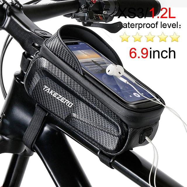 NEWBOLER Bicycle Bag Waterproof Touch Screen Cycling Bag Top Front Tube Frame MTB Road Bike Bag 7.2 Phone Case Bike Accessories - Pogo Cycles