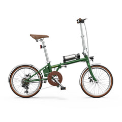 Green Onesport OT02 Pro Electric Bike on a white background
