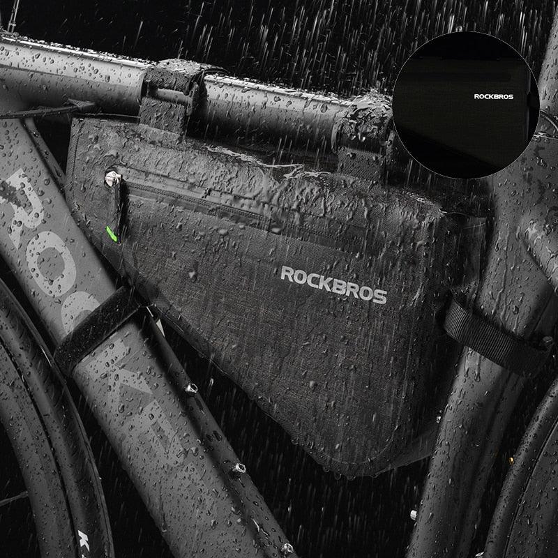 ROCKBROS Rainproof Bike Bag Large Capacity MTB Road Frame Bag Triangle Pouch Waterproof Caulking Bicycle Bag Pannier Accessories - Pogo Cycles