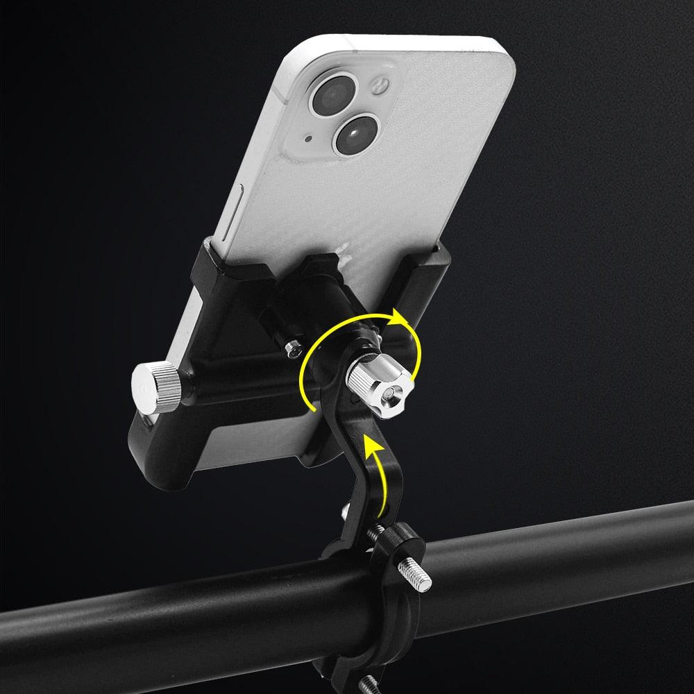 ThinkRider MTB Phone Mount Stand Bike Mobile Phone Holder 360 Rotatable Aluminum Adjustable Bicycle Non-slip Cycling Bracke - Pogo Cycles