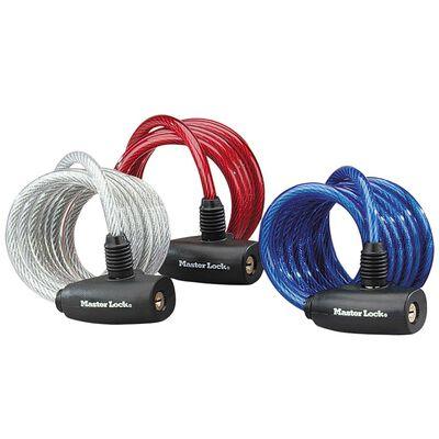 V-Master Lock Three Piece Cable Lock Set Steel 1.8 m x 8 mm 8127EURTRI - Pogo Cycles available in cycle to work