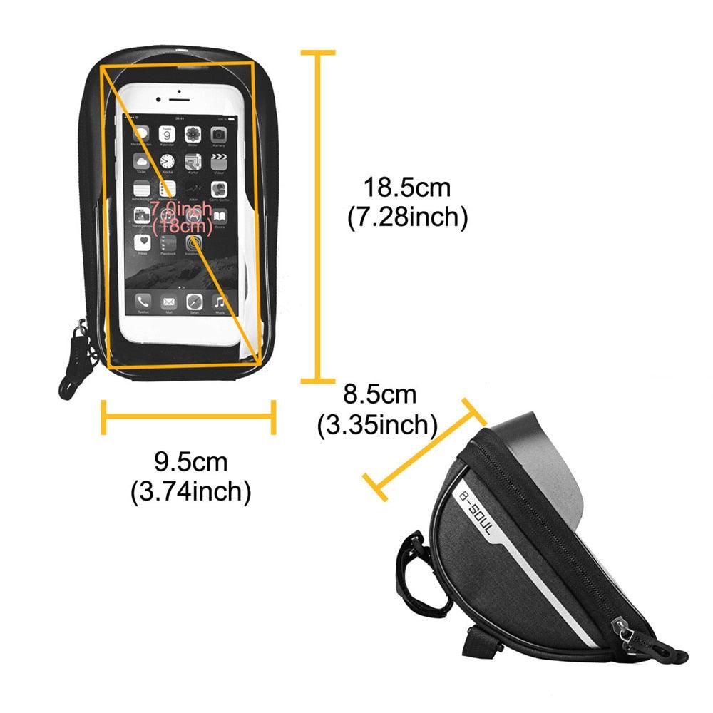 Waterproof Bicycle Bag Frame Front Top Tube Bike Bag Handlebar Mtb Touch Screen Cycling Bag Phone Holder Bicycle Accessories - Pogo Cycles