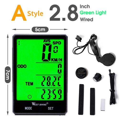 WEST BIKING Bicycle Cycling Computer Wireless Wired Waterproof digital Bike Speedometer Odometer - Pogo Cycles