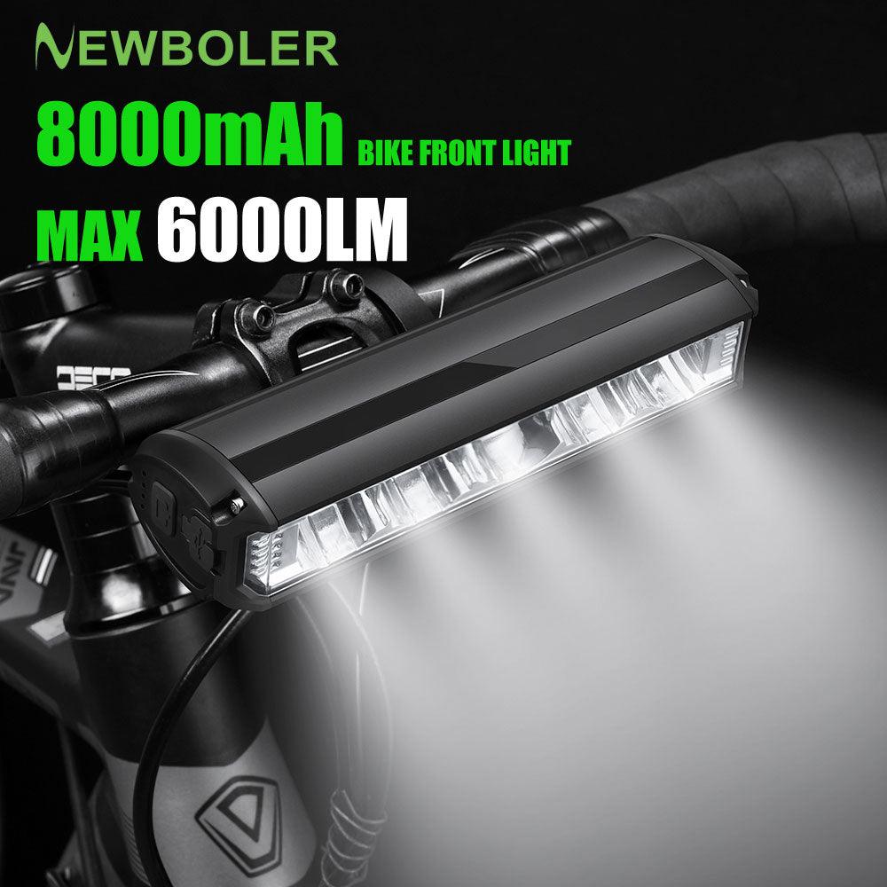 NEWBOLER Bicycle Light Front 6000Lumen Bike Light 8000mAh Waterproof F Pogo Cycles