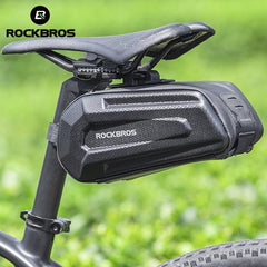 ROCKBROS1.7L Bicycle Bag Waterproof Rear Large Capatity Quick Release Seatpost Shockproof Double Zipper Rear Bag Accessories - Pogo Cycles