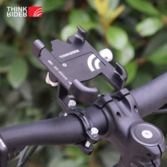 ThinkRider MTB Phone Mount Stand Bike Mobile Phone Holder 360 Rotatable Aluminum Adjustable Bicycle Non-slip Cycling Bracke - Pogo Cycles